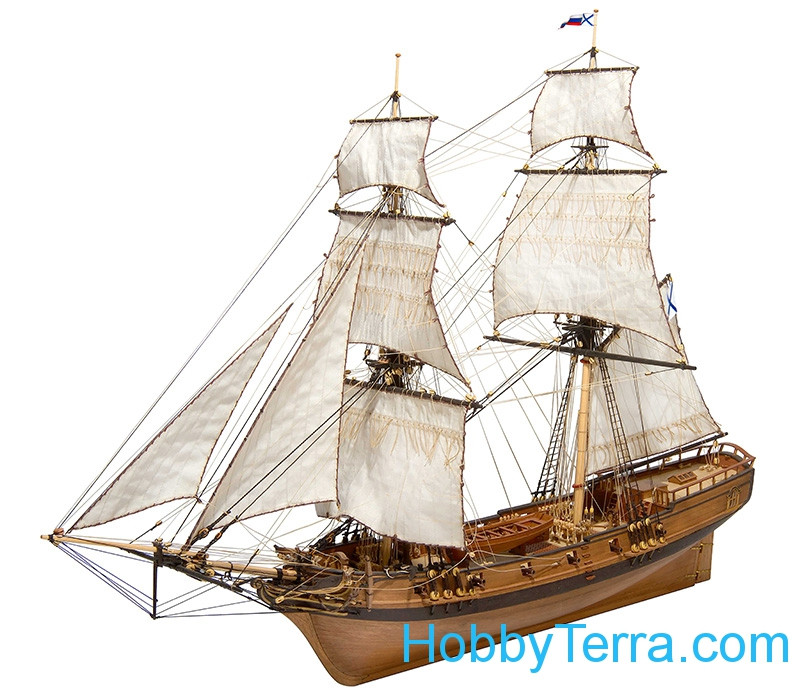 Brigantine "Phoenix", 1787, kit de madeira (mais barco) Master Korabel