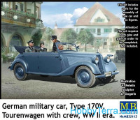 German military car, Type 170V Tourenwagen with crew WWII