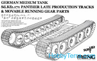 German medium tank Sd.Kfz.171 Panther (late) tracks & Movable running gear parts