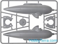 Mikro-Mir  35-005 German midget submarine 'Delphin-1', clear half of hull, limited edition