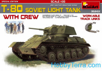 Soviet light tank T-80 with crew. Special Edition