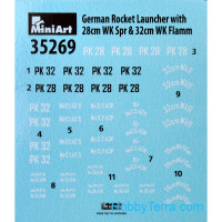 Miniart  35269 German rocket launcher with 28cm WK Spr & 32cm WK Flamm