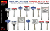 French Concrete Road Signs 1930-40's. Normandy