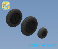 Wheels set 1/32 for Fw 190 A/F/G late disk with Dunlop early main tire (tread)