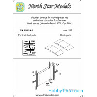 Northstar Models  35029-a Wooden planks (short) for German WWII trucks