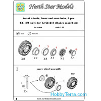 Northstar Models  35030 Whells set 1/35 YA-190 tyres for KrAZ-214, for Roden kit