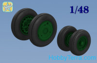Wheels set 1/48 for Su-15 TM, no mask series