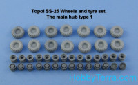 Topol SS-25 Wheels and tyre set. Main hub Type 1