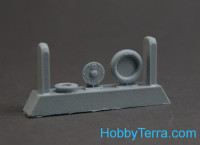 Northstar Models  72164-a Wheels set 1/72 Bf-109G6 (main disk type 1 – with ribs) Smooth main tires No Mask series