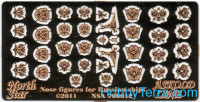 Photo-etched set 1/700 Nose figures for Russian ships
