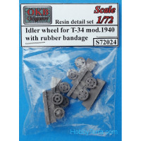 Steering wheels 1/72 for T-34 mod.1940, with rubber bandage