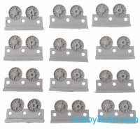 OKB Grigorov  S72037 Wheels set 1/72 for KV, cast reinforced, January 1942, with round hub, type 1