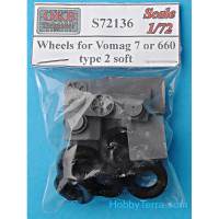 Wheels set 1/72 for Vomag 7 or 660, type 2