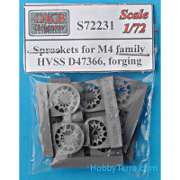 Sprockets for M4 family, HVSS D47366, forging (6 pcs)