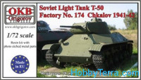 Soviet Light Tank T-50, Factory No. 174  Chkalov, 1941-42