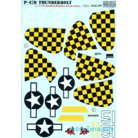 Decal for P-47D Thunderbolt Razorback Aces over Europe, Part 1