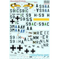 Decal 1/72 for Messerschmitt Bf 110 Aces