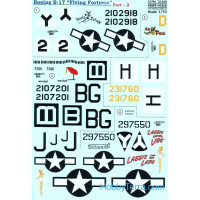 Decal 1/72 for Boeing B-17 Flying Fortress, Part 2 