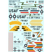Decal 1/72 for F-100 "Super Sabre"