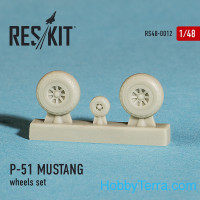 Wheels set 1/48 for P-51 Mustang