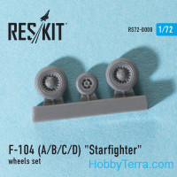 RESKIT  72-0008 Wheels set 1/72 for F-104 (A/B/C/D) Starfighter