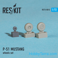 Wheels set 1/72 for P-51 Mustang