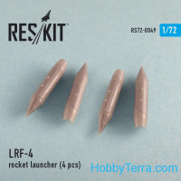 RESKIT  72-0049 Rocket Launcher LRF-4 (4 pcs), for Italeri/HobbyBoss kit