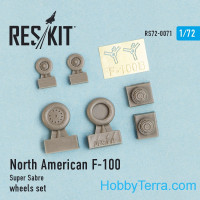 Wheels set 1/72 for North American F-100 