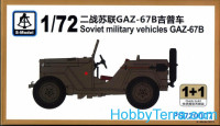 Soviet military vehicle GAZ-67B (2 model kits in the box)