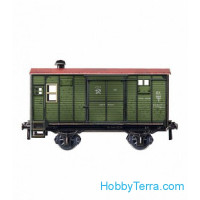 Temporarily and baggage car. Paper model