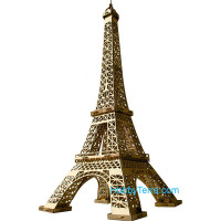 Eiffel Tower (gold) paper model (Snap fit)