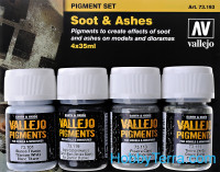 Pigments Set. Soot & Ashes, 4pcs