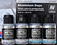 Metal Color Set. Aluminium Dope, 4 pcs