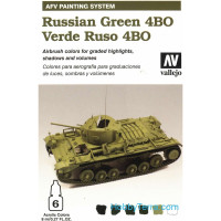 AFV Russian green 4BO armour painting system, 6*8ml