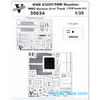 Photo-etched set 1/35 KHD S3000 /SSM Maltuier WWII German army truck, for ICM kit