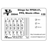 Photo-etched set 1/35 Slings for PPSH 41, PPS , Mosin rifles